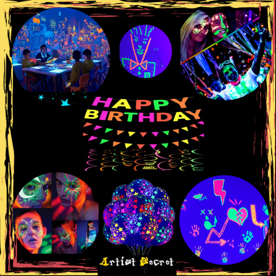 بكج GR-30 الألوان المضيئة الفسفورية للحفلات